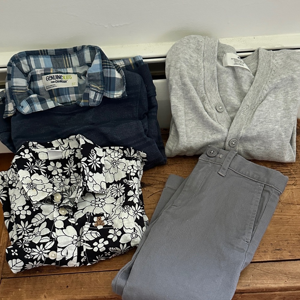 Lot 3T Boys Formal Wear -Collared Shirt, Sweater, Cardigan, Dress Pants CrewCuts